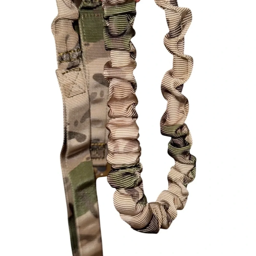 Tactical Dog Collar XL‎ Military Camo Dog Collar & Bungee Leash Heavy Duty 6 ft - Picture 4 of 4